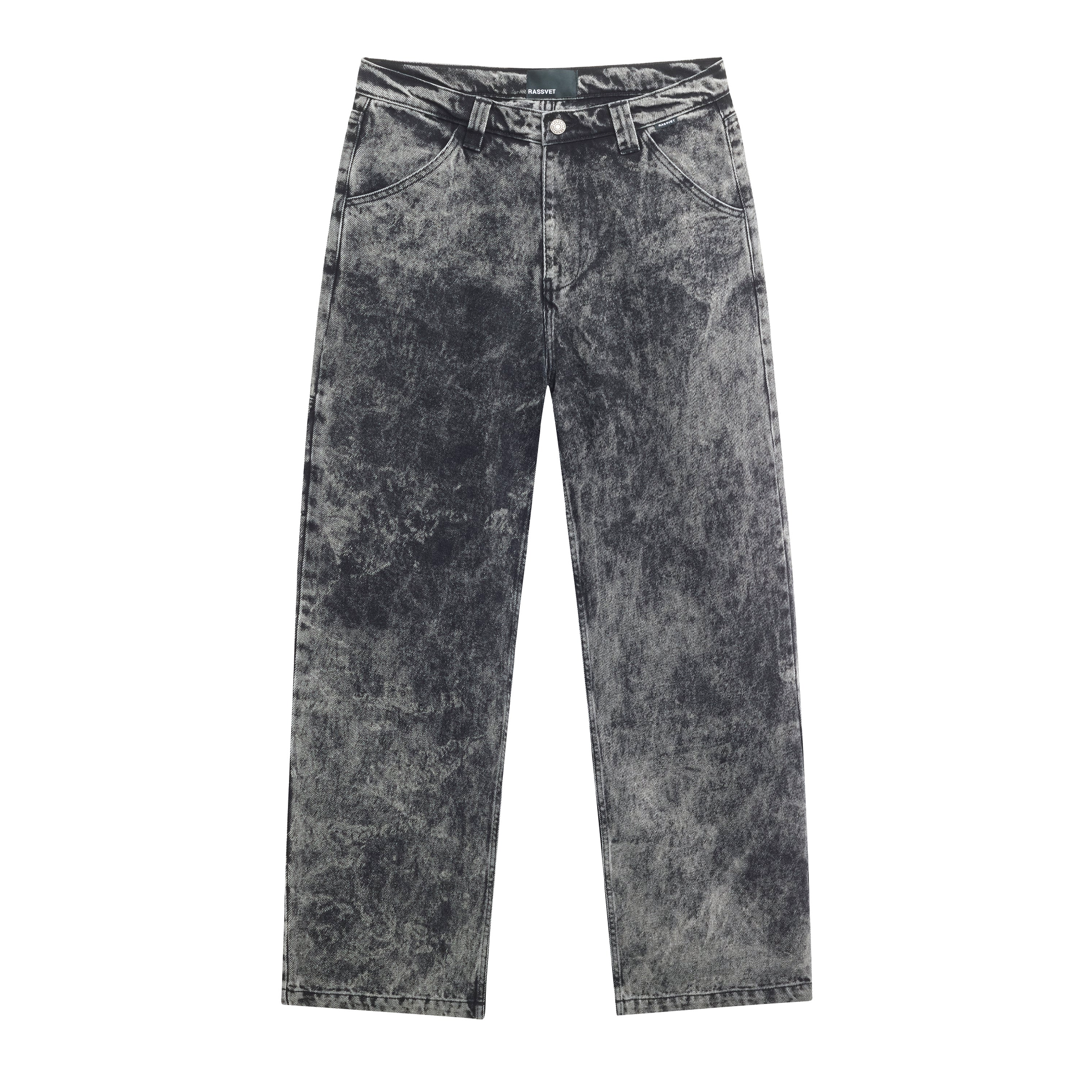 RASSVET SKATEBOARDS - ACID WASH CARPENTER WORK DENIM PANTS WOVEN RASSVET SKATEBOARDS - ACID WASH CARPENTER WORK DENIM PANTS WOVEN