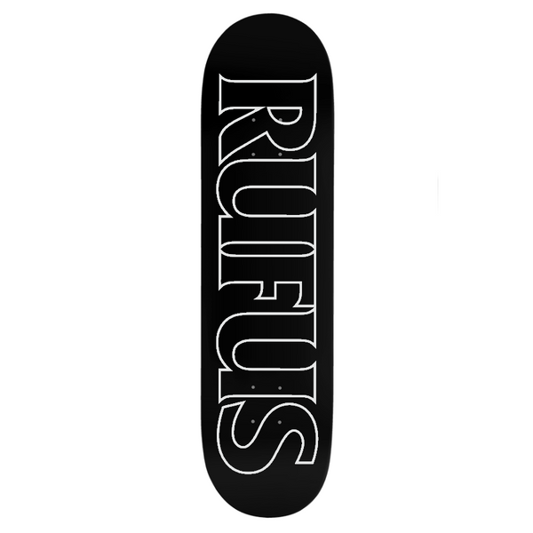 RUFUS - OUTLINED SCRIPT BLACK / WHITE