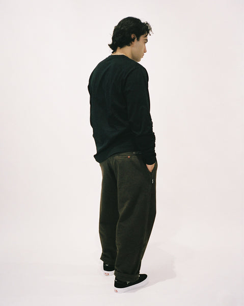 RUFUS - CANVAS RELAXED PANTS - DARK CHOCOLATE