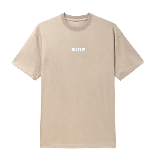 RUFUS - SCRIPT TEE - SAND/ BONE
