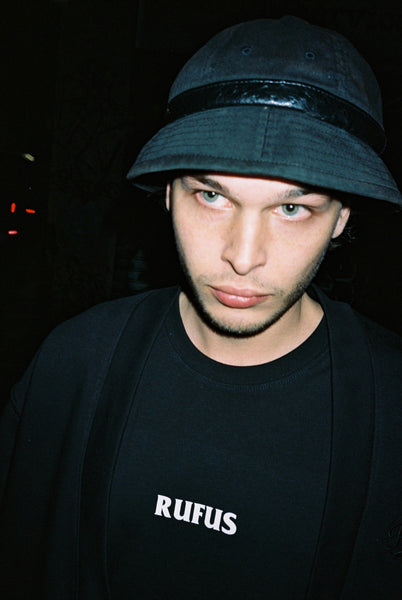 RUFUS - SCRIPT TEE - BLACK/ BONE