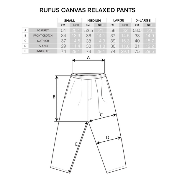 RUFUS - CANVAS RELAXED PANTS - KHAKI