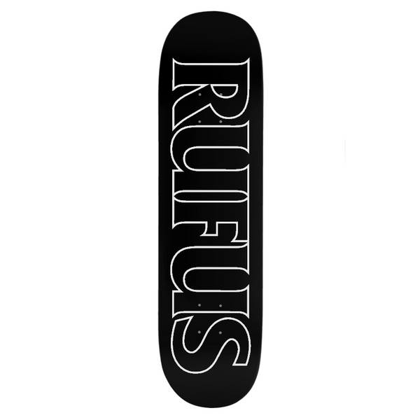RUFUS - OUTLINED SCRIPT BLACK / WHITE