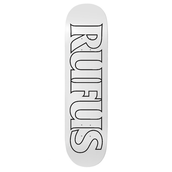 RUFUS - OUTLINED SCRIPT WHITE / BLACK